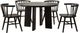 Coaster® Strouse 5-Piece Black Round Dining Table Set-0