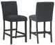 Coaster® Alba 2-Piece Black/Charcoal Gray Dining Counter Stool Set-0
