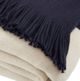 Olliix by INK+IVY Stockholm Navy 50" x 60" Color Block Faux Cashmere Throw-1