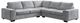 New Classic® Home Furnishings Dayne 3-Piece Gray L-Shaped Sleeper Sectional-0