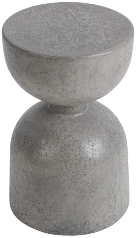 Classic Home Adna Dark Gray Concrete Outdoor Accent Table-2