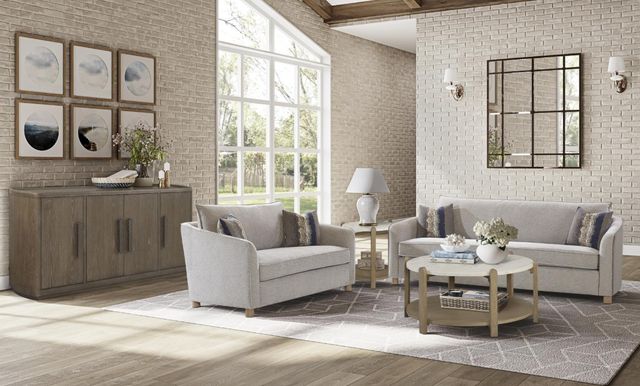Bernards Trilogy Sand Loveseat-1