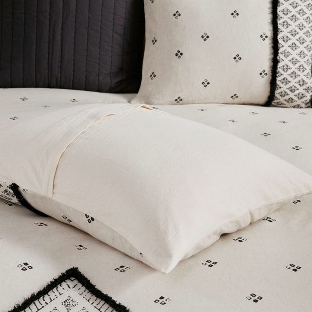 Olliix by INK+IVY Marta 3 Pieces Natural Full/Queen Flax and Cotton Blended Comforter Set-2