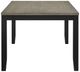 Crown Mark Folio Gray Dining Table with Black Base-3