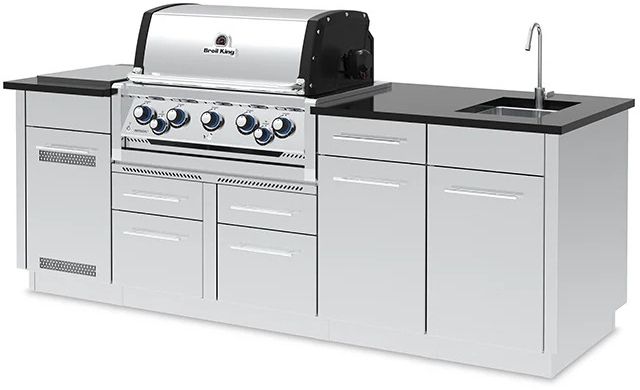 Broil King® Imperial™ S 590iE 63" Black Liquid Propane Outdoor Kitchen Kit-2