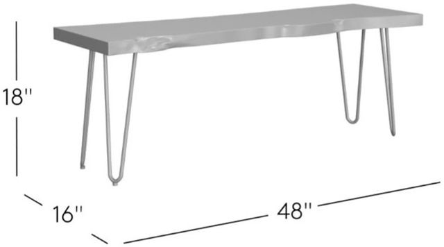 Jofran Inc. Nature's Edge Natural 48" Dining Bench-2
