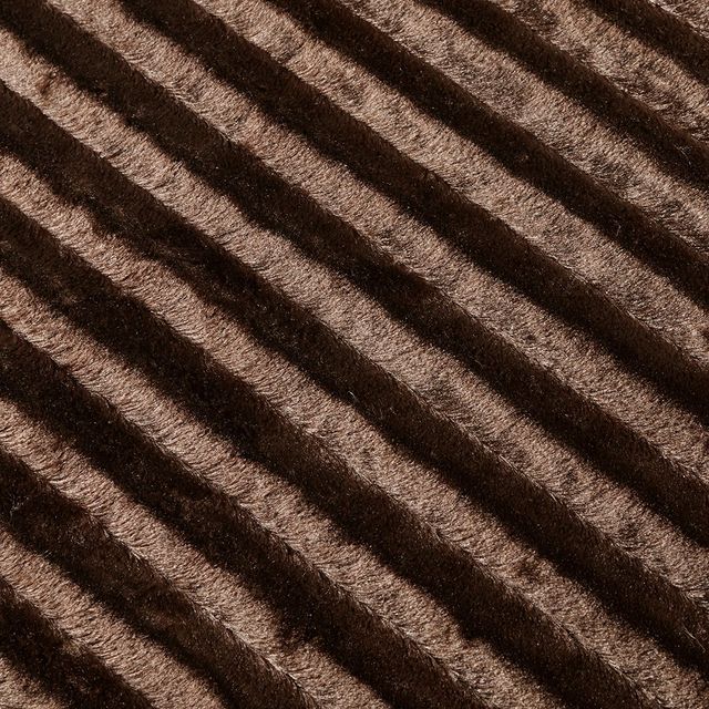 Olliix by Madison Park Duke1 Brown Long Fur Throw-1