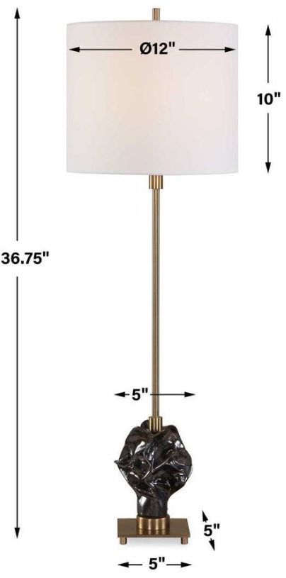 Uttermost® Fiori Dark Bronze Sculptural Buffet Lamp-3