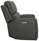 Flexsteel® Linden Charcoal Power Reclining Loveseat with Power Headrests and Lumbar-4