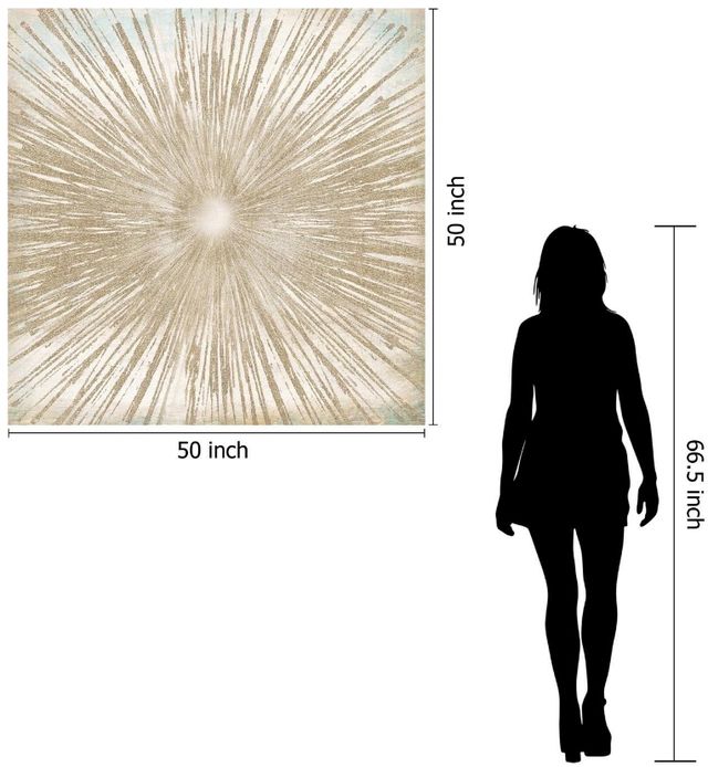 Classy Living Gold Sunburst Wall Art-2