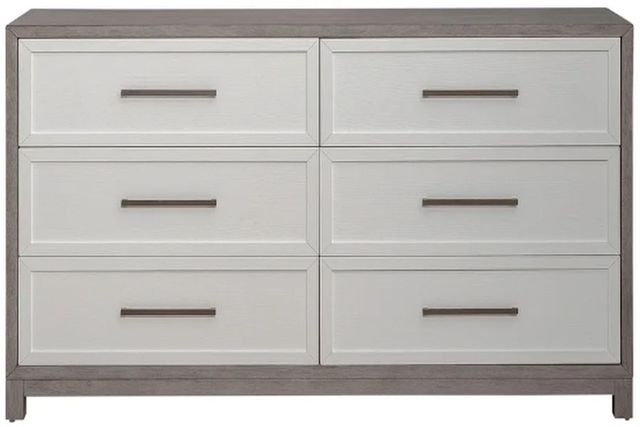 Liberty Furniture Palmetto Heights Driftwood/Two-Tone Shell White Dresser-2