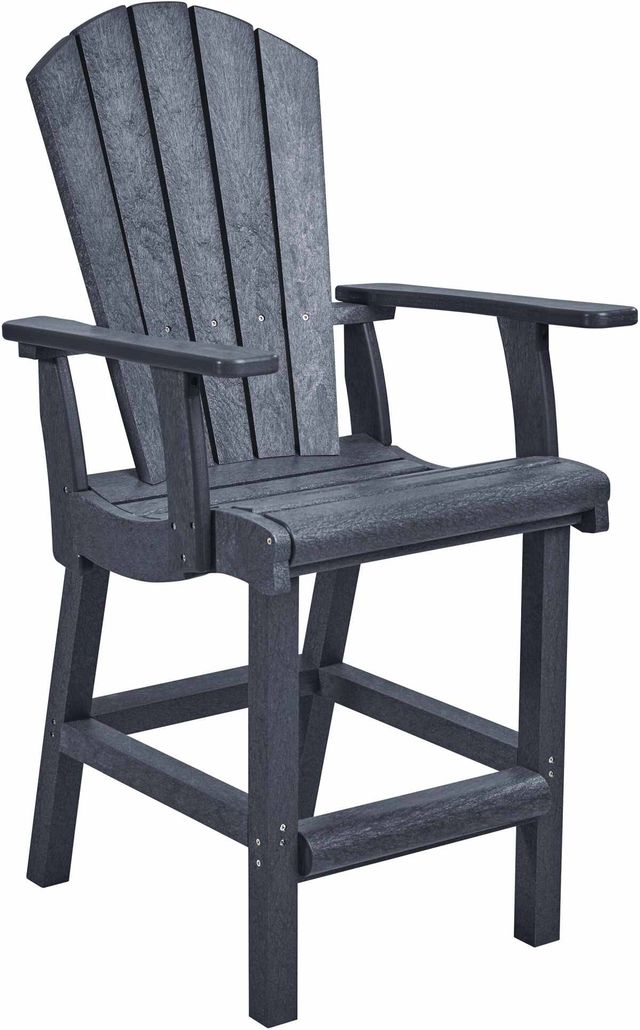 C R Plastics Generation Line Slate Grey Classic Counter Arm Chair-0