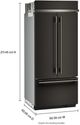 KitchenAid® 36" 20.8 Cu. Ft. Black Ore Built In French Door Refrigerator with Platinum Interior-3