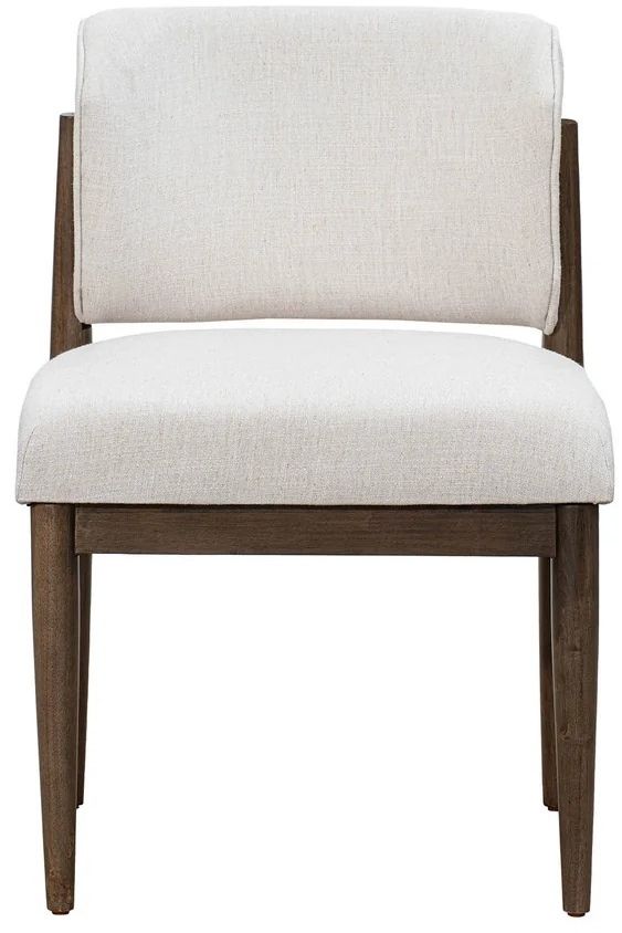 LH Home Fritz Athens Chestnut/Linen Taupe Dining Side Chair-3