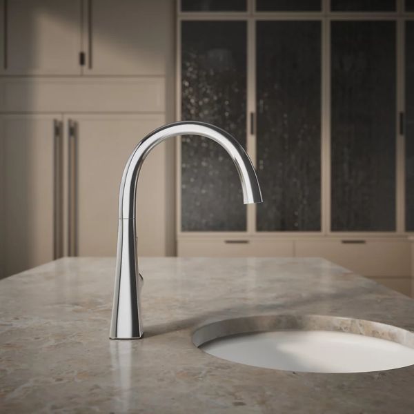 KOHLER® Graze® Polished Chrome Single-Handle Bar Sink Faucet-4