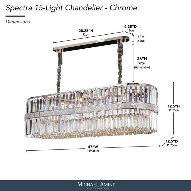 Michael Amini® Spectra Chrome 15-Light Chandelier-2