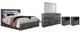 Signature Design by Ashley® Baystorm 5-Piece Gray Queen Panel Storage Bed Set-0