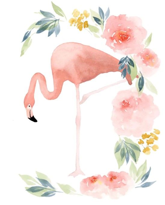 Classy Art Floral Flamingo I by Lucille Price Wall Art-0