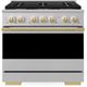 ZLINE Marino 36" Stainless Steel Pro Style Gas Range with 6-Burner and Polished Gold Accents-0
