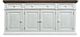 Million Dollar Rustic White Showcase China Top Cabinet with Island Buffet Base-2