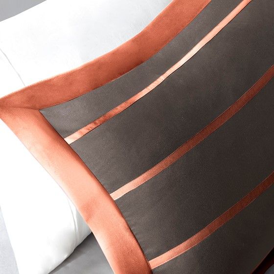 Olliix by Mi Zone Design Ashton Orange/Grey Twin/Twin Extra Large Comforter Set-2