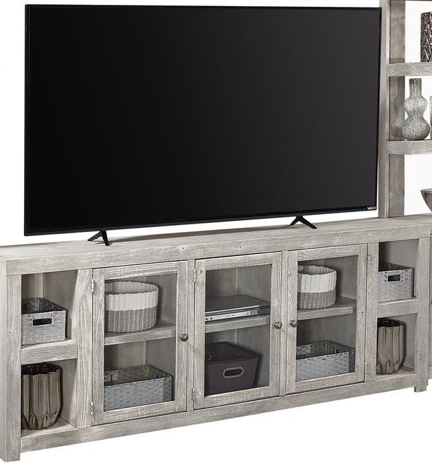 aspenhome® Avery Loft Limestone 97" Console and Hutch-1