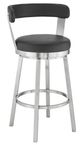 Armen Living Bryant Black 30" Swivel Bar Stool-0