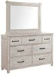 Elements International Scott White Dresser with Mirror-0