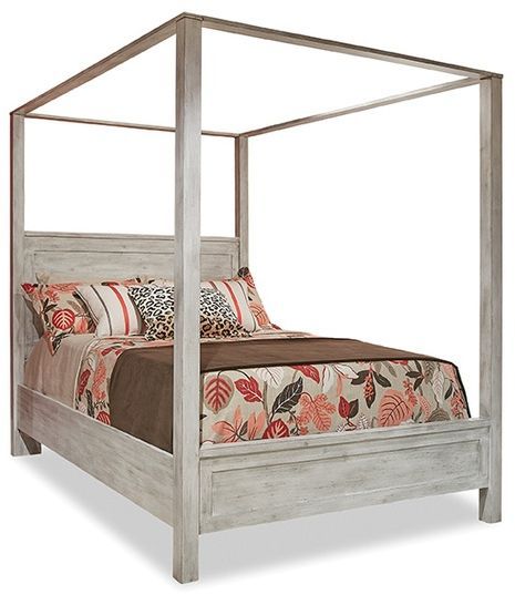 Durham Furniture Studio 19 Stone Dust Queen Canopy Bed