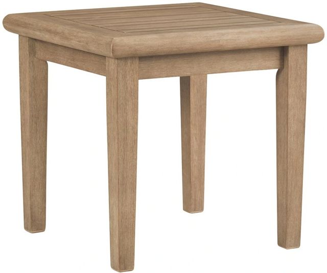 Signature Design by Ashley® Gerianne Grayish Brown Wooden Outdoor End Table