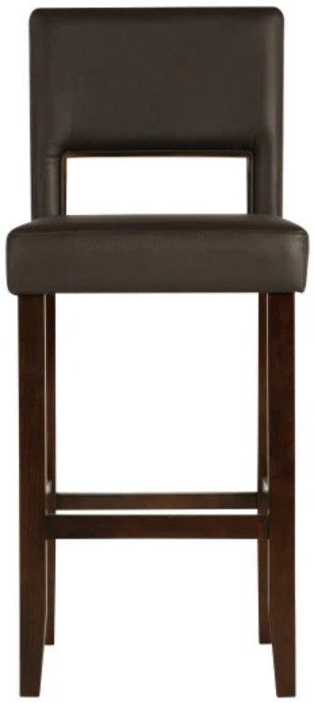 Linon Vega Espresso Black Upholstered Bar Stool-3