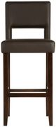 Linon Vega Espresso Black Upholstered Bar Stool-3