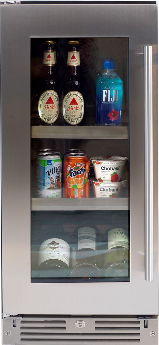 XO 15" 3.3 Cu. Ft. Fingerprint Resistant Stainless Steel Left Hinge Beverage Center-0