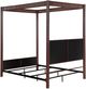 Coaster® Zimmerlee Beige/Rust Brown Queen Upholstered Canopy Bed-3