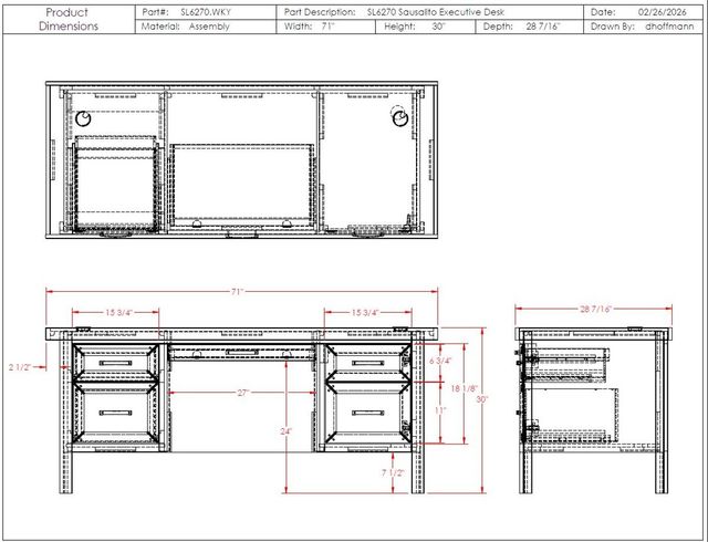 Legends Home Sausalito Whiskey Executive Desk-2
