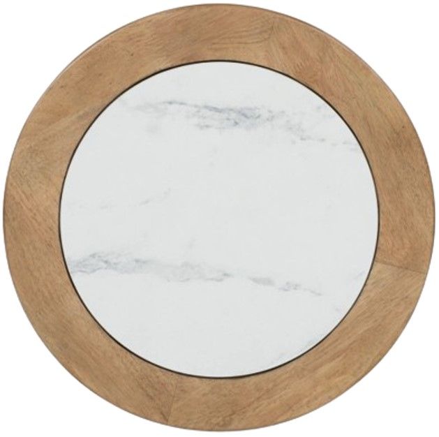 Signature Design by Ashley® Camdill Faux Marble Top End Table with Light Brown Base-1