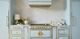 La Cornue CornuFé Loge 44" Roquefort Wall Mounted Range Hood with Polished Brass Trim-2