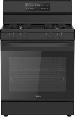 Midea® 30" Black Freestanding Gas Range