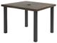 Homecrest™ Outdoor Living Customizable Stonegate Aluminum/Stone 42" Square Outdoor Balcony Table with Hole -0