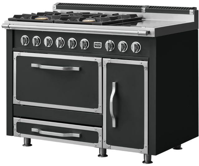 Viking® Tuscany 48" Antique Bronze Pro Style Dual Fuel Range with 2 Induction-2