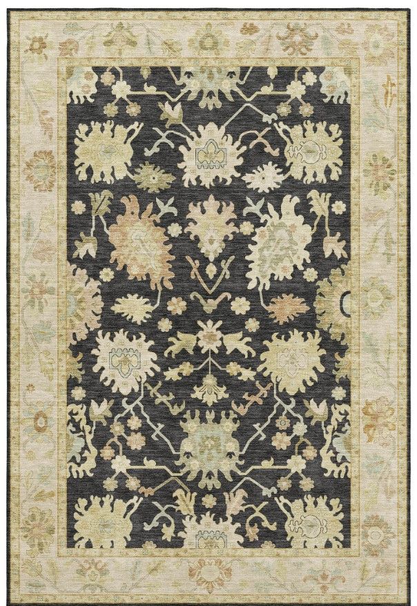 Dalyn™ Rug Company Hatay HY2 Black 5'x8' Area Rug-0