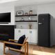 Brama 24" 9.9 Cu. Ft. Black Retro Compact Refrigerator-3