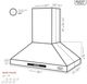 Kucht Professional 36" Stainless Steel Island Mounted Range Hood-4