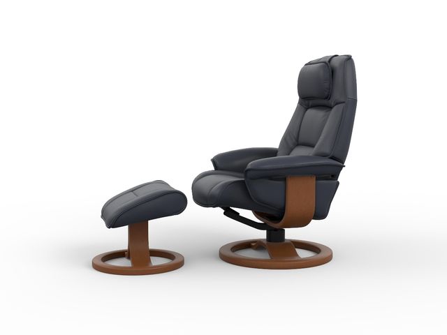 Fjords® Classic Comfort Admiral R Blue Small Recliner-1