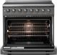 Viking® 5 Series 36" Damascus Gray Pro Style Induction Range with Polished Chrome Trim-1