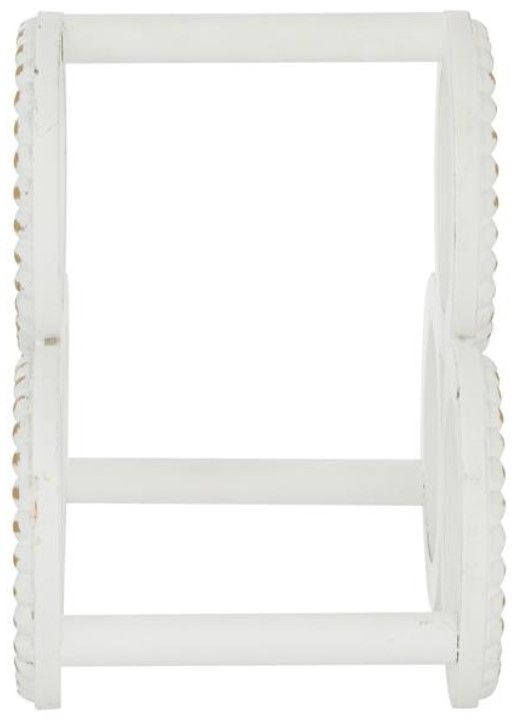 Deco Marche White Beaded Wine Rack-0