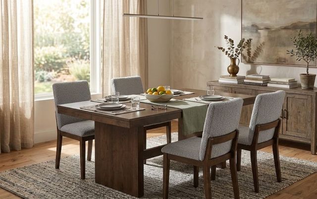 New Classic® Home Furnishings Kody 5-Piece Stone Gray/Walnut Dining Table Set-1