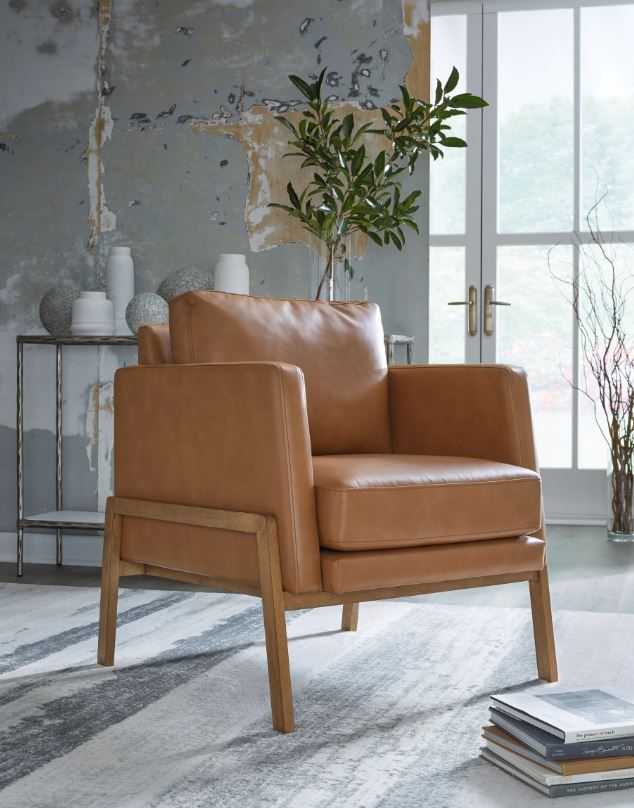 Signature Design by Ashley® Numund Caramel Accent Chair-4