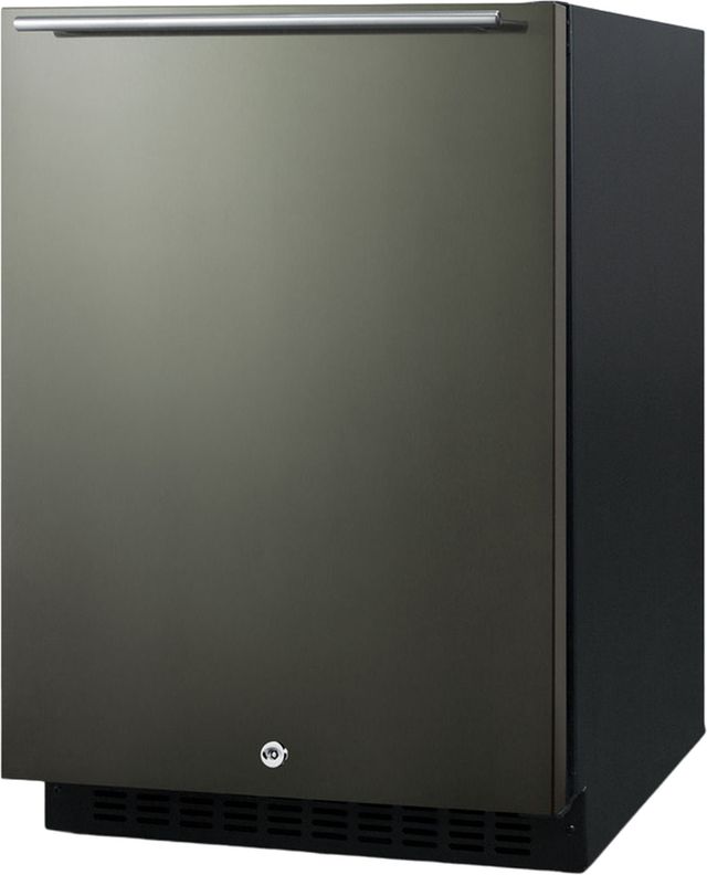 Summit® 4.8  Cu. Ft. Black Stainless Steel Under the Counter Refrigerator-3