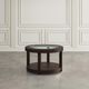 Jofran Inc. Urban Icon Glass Top Round Coffee Table with Merlot Base-1